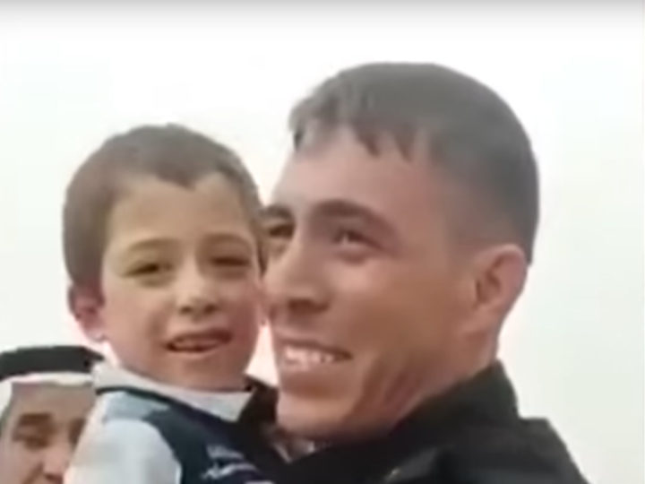 Iraqi lieutenant reunites with his family