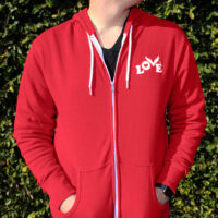 Love Unisex fleece Zip Hoodie (multiple color options)